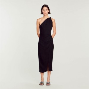 Sandro Asymmetric dress Black | SN-SDO64196