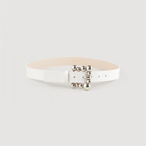 Sandro Belt with ball-embellished buckle White | SN-SDO64973