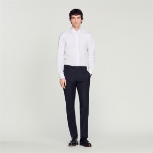 Sandro Classic cotton shirt White | SN-SDO65022