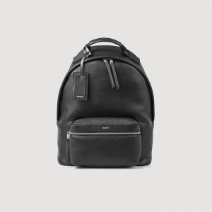 Sandro Coated canvas backpack Black | SN-SDO65416