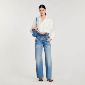 Sandro Cropped shirt White | SN-SDO64394