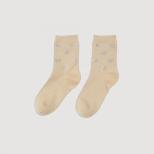 Sandro Double S rhinestone socks Nude | SN-SDO64998