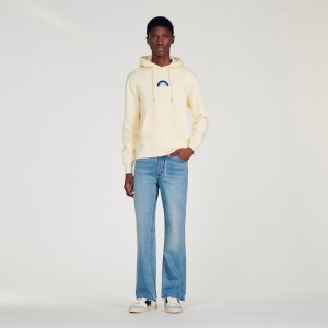 Sandro Fleece hoodie WRANGLER Cream | SN-SDO64496