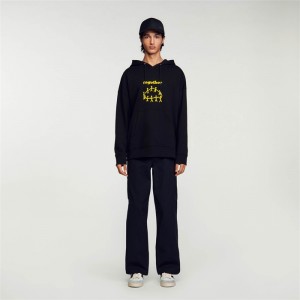 Sandro Hoodie Together Black | SN-SDO65310