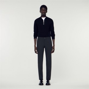 Sandro Jersey pants Charcoal Grey | SN-SDO65347