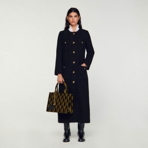 Sandro Long coat Black | SN-SDO64509