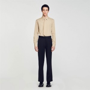 Sandro Long-sleeved shirt Beige | SN-SDO65081