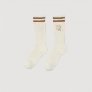 Sandro Multi S socks Ecru | SN-SDO65000