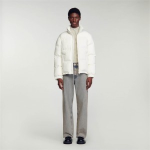 Sandro Oversized puffer jacket White | SN-SDO65194