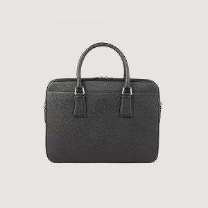 Sandro Saffiano leather briefcase Black | SN-SDO65407