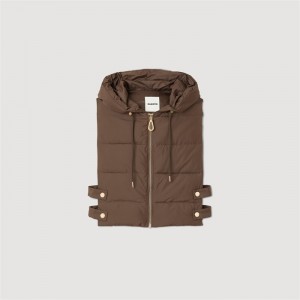 Sandro Short puffer jacket Brown | SN-SDO64510