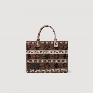 Sandro Smiley® tote Black / Brown | SN-SDO64906