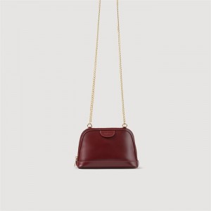 Sandro Smooth leather Rittah bag Bordeaux | SN-SDO64858