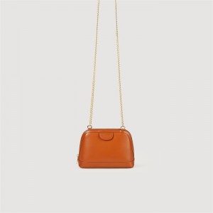 Sandro Smooth leather Rittah bag Caramel | SN-SDO64857