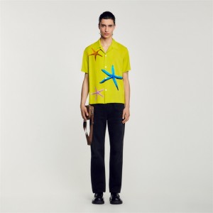 Sandro Starfish shirt Anise Green | SN-SDO65035