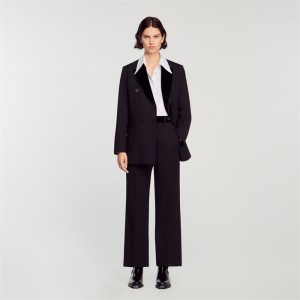 Sandro Straight-leg pants Black | SN-SDO64789