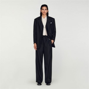 Sandro Striped pants Black / Grey | SN-SDO64777