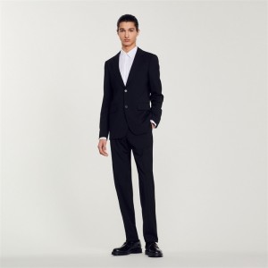 Sandro Virgin wool suit jacket Black | SN-SDO65228