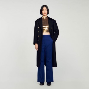 Sandro Wide leg pants Blue | SN-SDO64770