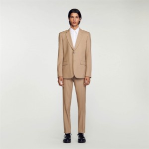 Sandro Wool suit jacket Beige | SN-SDO65219