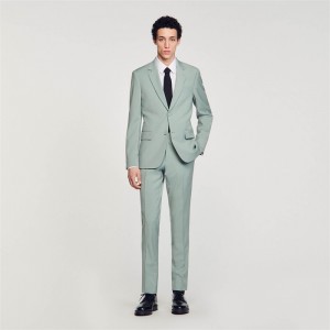 Sandro Wool suit jacket Light Green | SN-SDO65211