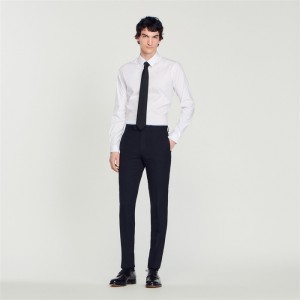 Sandro Wool suit pants Navy Blue | SN-SDO65223