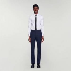 Sandro Wool suit pants Navy Blue | SN-SDO65365