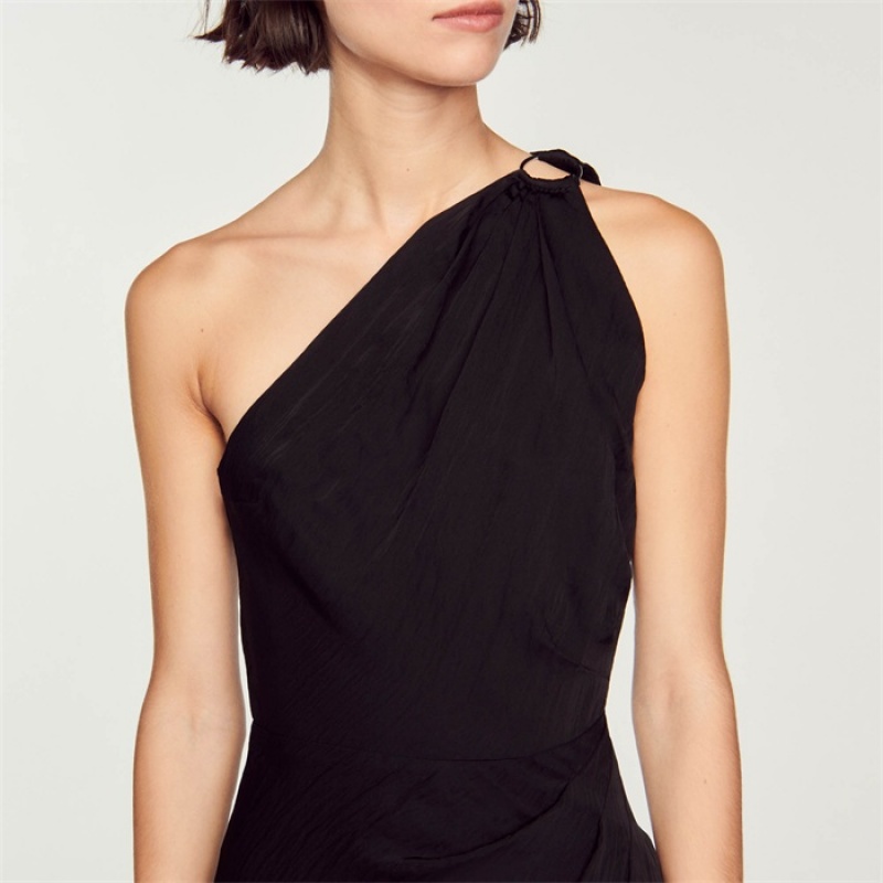 Sandro Asymmetric dress Black | SN-SDO64196