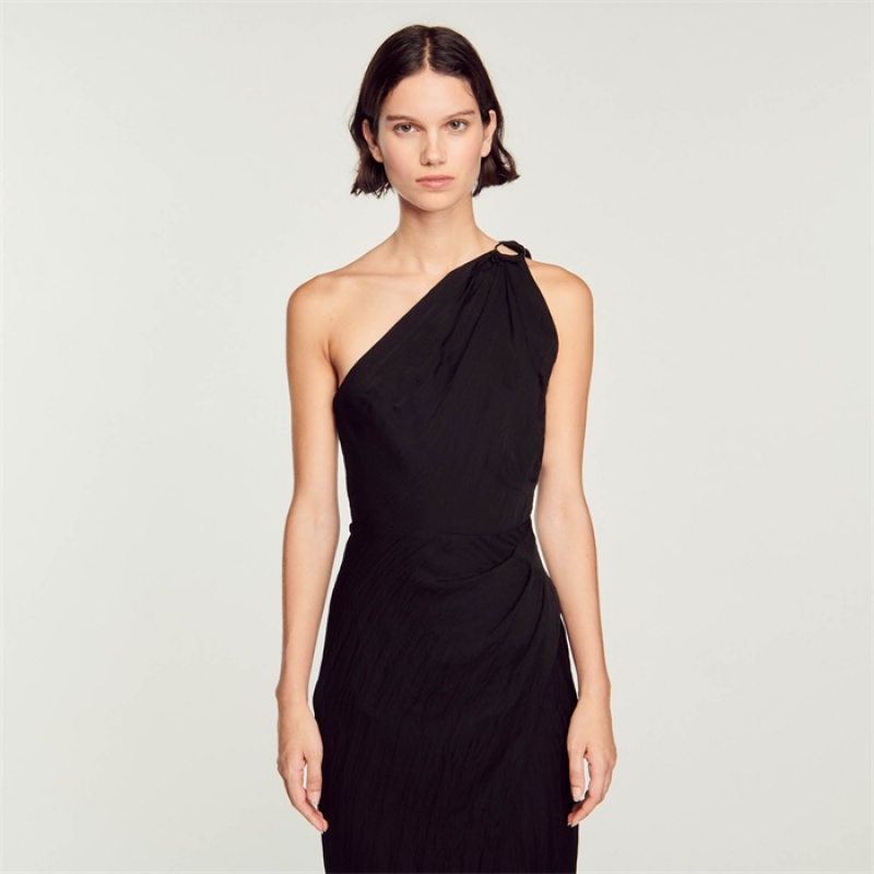 Sandro Asymmetric dress Black | SN-SDO64196