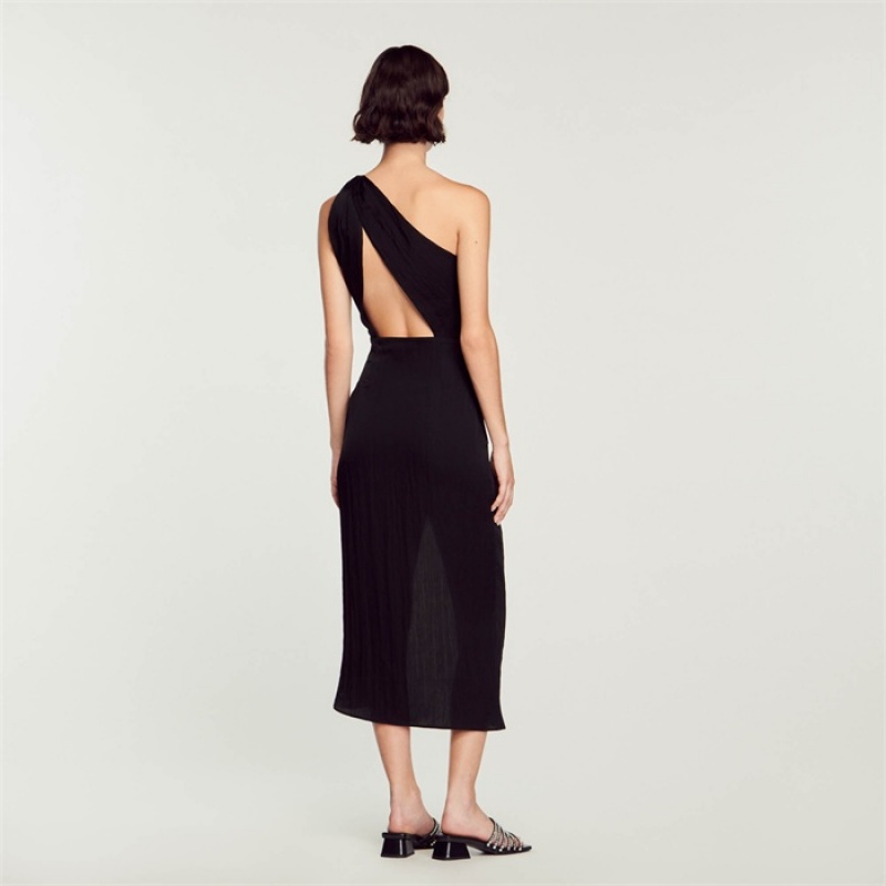 Sandro Asymmetric dress Black | SN-SDO64196