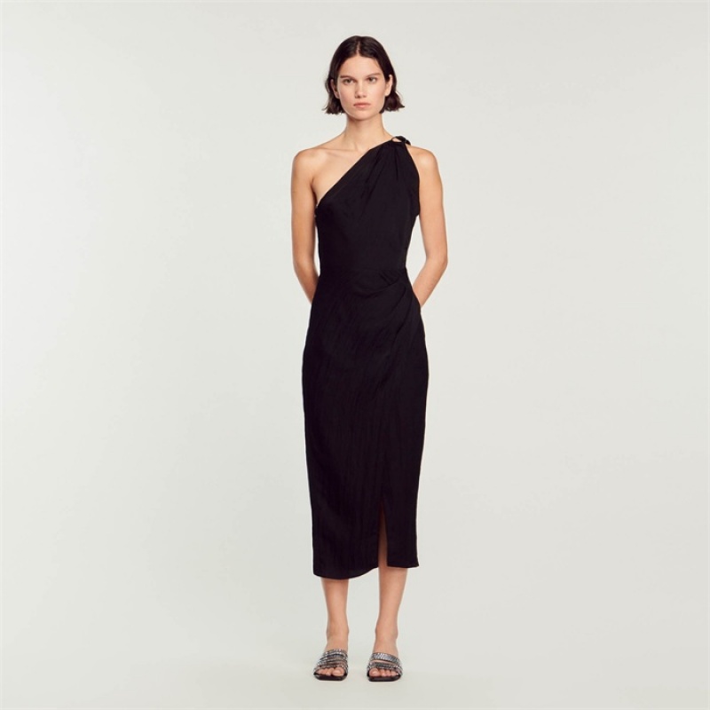 Sandro Asymmetric dress Black | SN-SDO64196