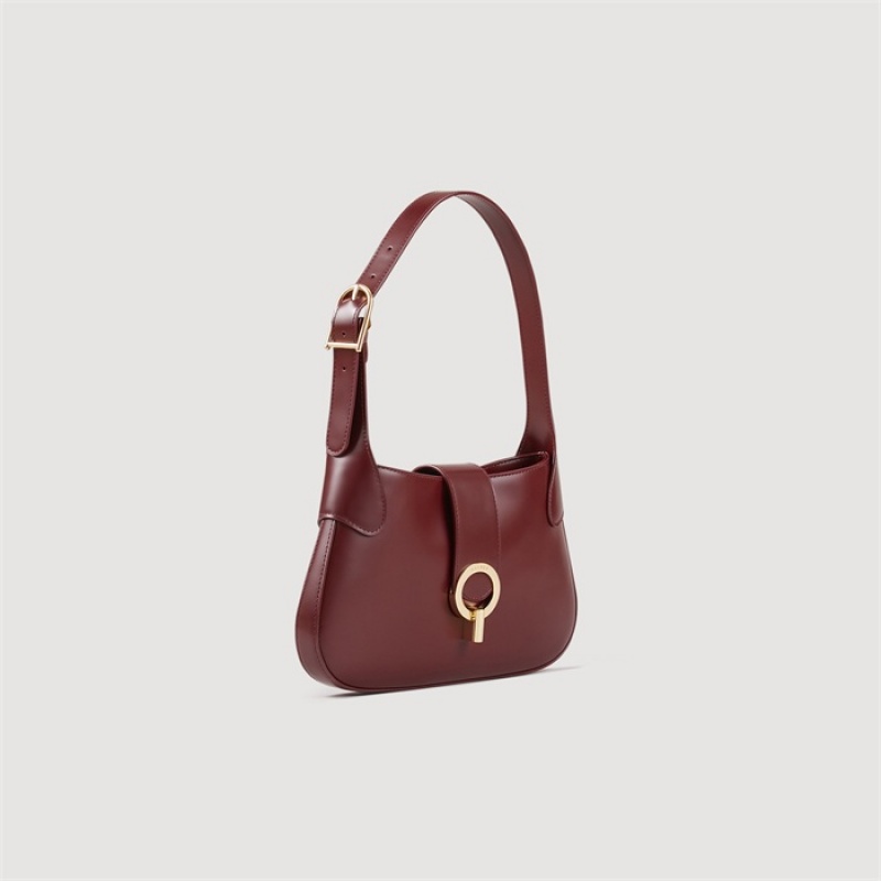 Sandro Baguette bag Bordeaux | SN-SDO64882