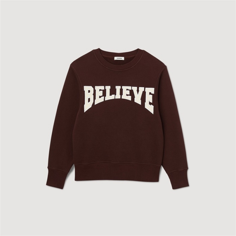 Sandro Believe sweatshirt Bordeaux | SN-SDO64494