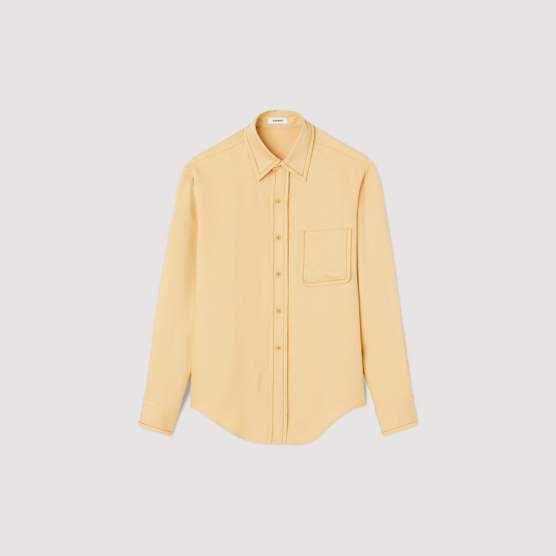 Sandro Billowy shirt Mustard | SN-SDO65044