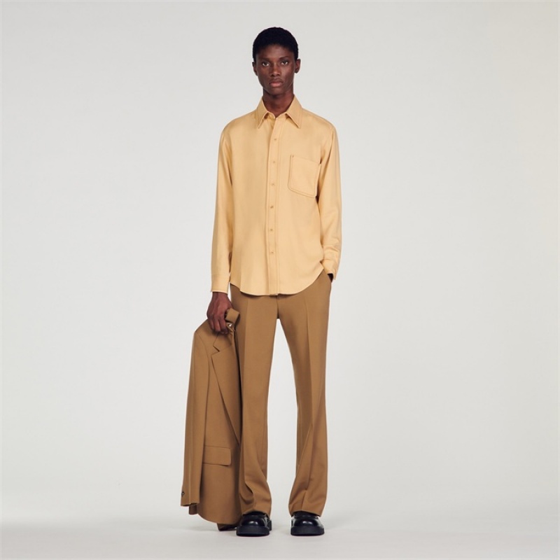 Sandro Billowy shirt Mustard | SN-SDO65044