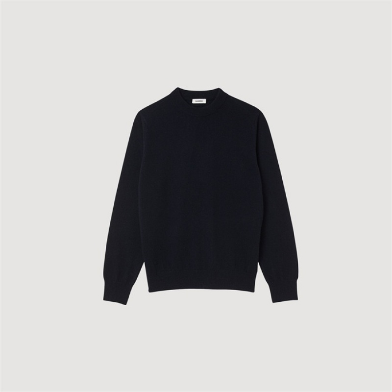 Sandro Cashmere sweater Dark Navy | SN-SDO65283