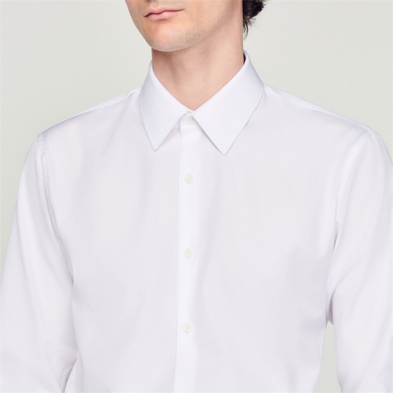 Sandro Classic cotton shirt White | SN-SDO65022