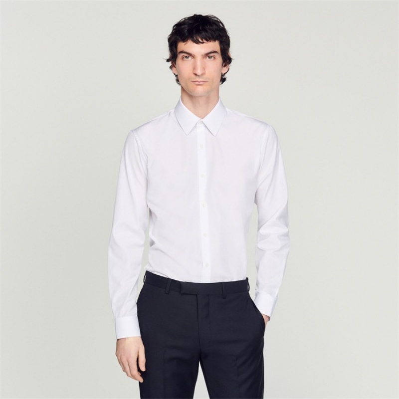 Sandro Classic cotton shirt White | SN-SDO65022