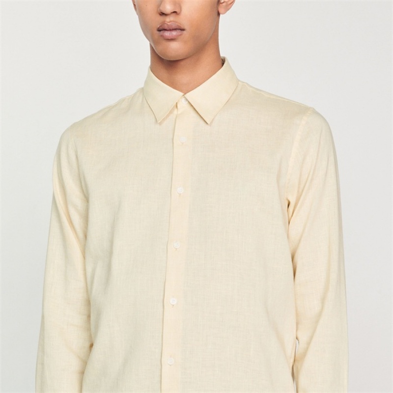 Sandro Classic shirt Beige | SN-SDO65073