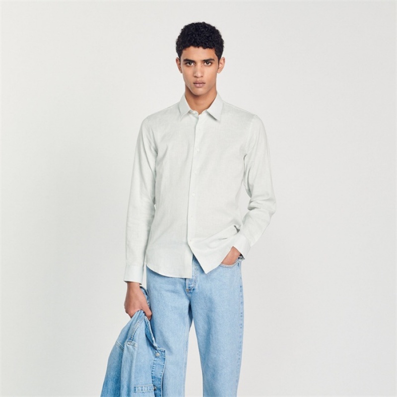 Sandro Classic shirt Light Blue | SN-SDO65071