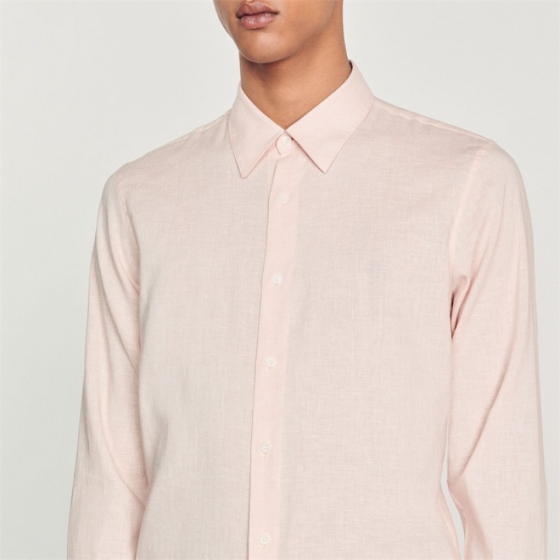 Sandro Classic shirt Light Pink | SN-SDO65072