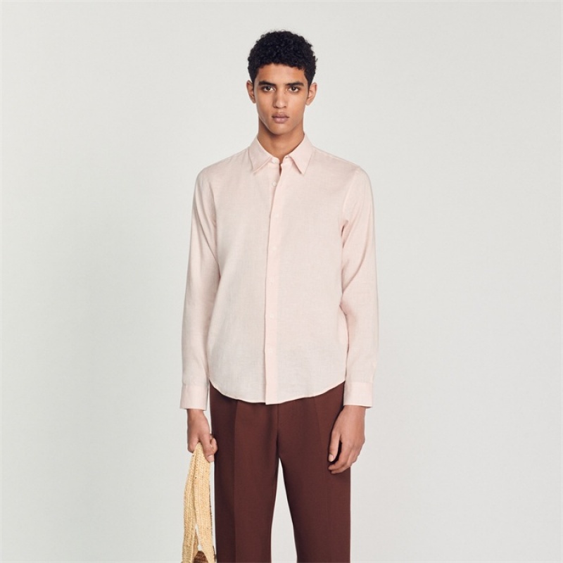 Sandro Classic shirt Light Pink | SN-SDO65072