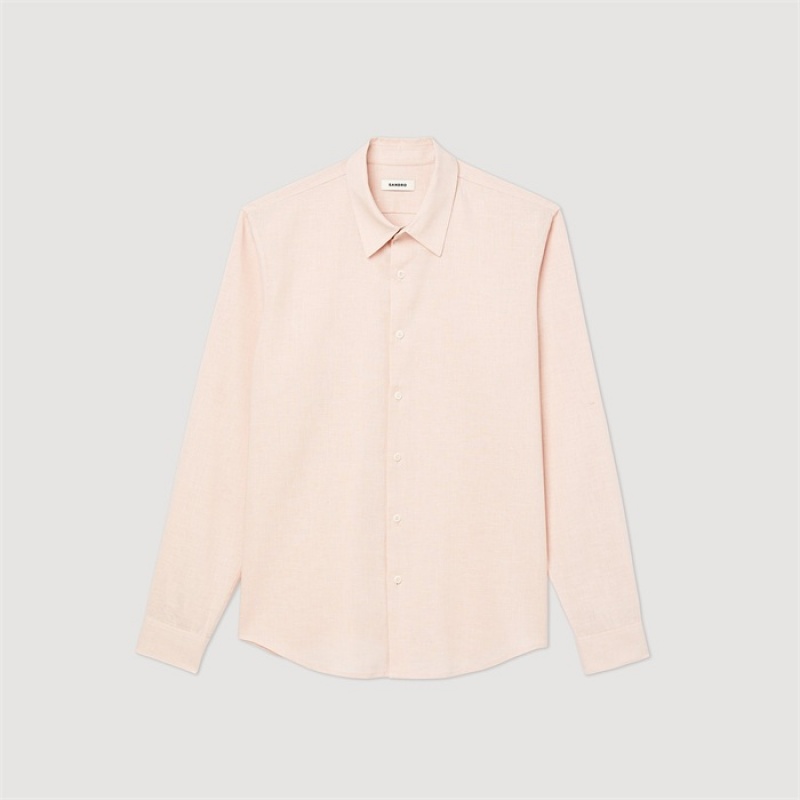 Sandro Classic shirt Light Pink | SN-SDO65072