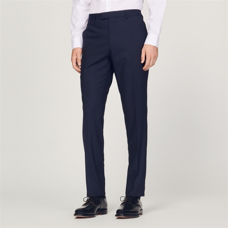 Sandro Classic wool suit pants Navy Blue | SN-SDO65225