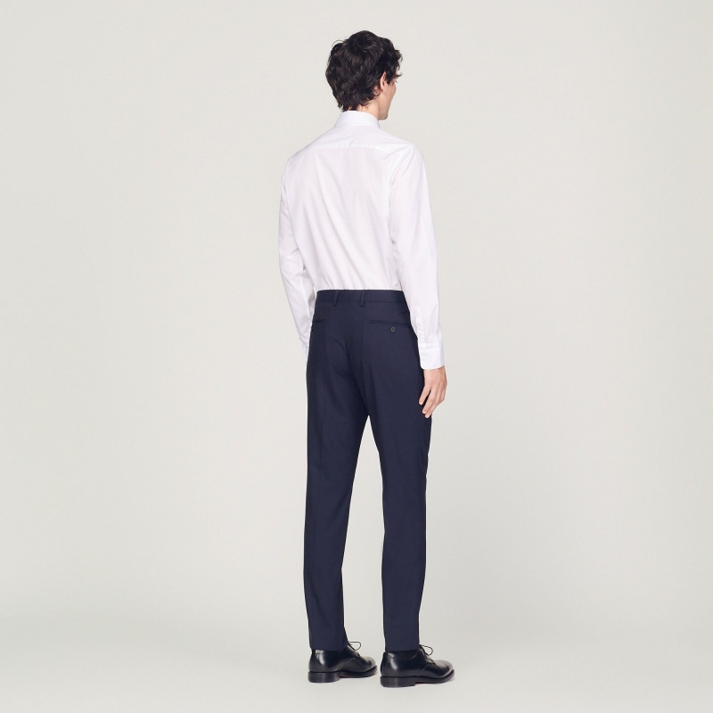 Sandro Classic wool suit pants Navy Blue | SN-SDO65225