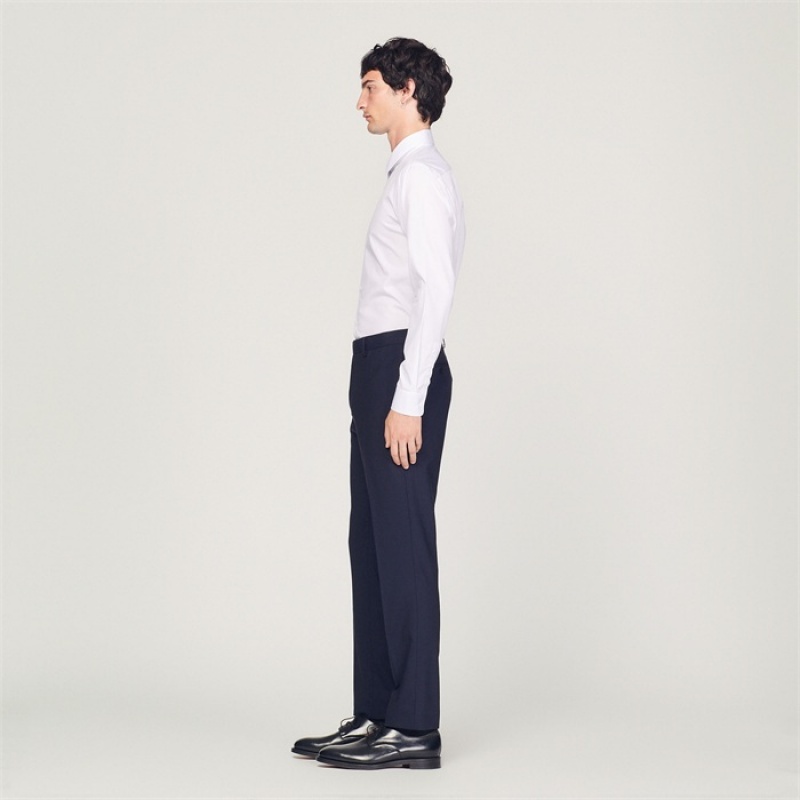 Sandro Classic wool suit pants Navy Blue | SN-SDO65225