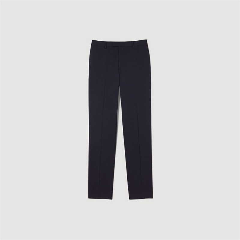 Sandro Classic wool suit pants Navy Blue | SN-SDO65225