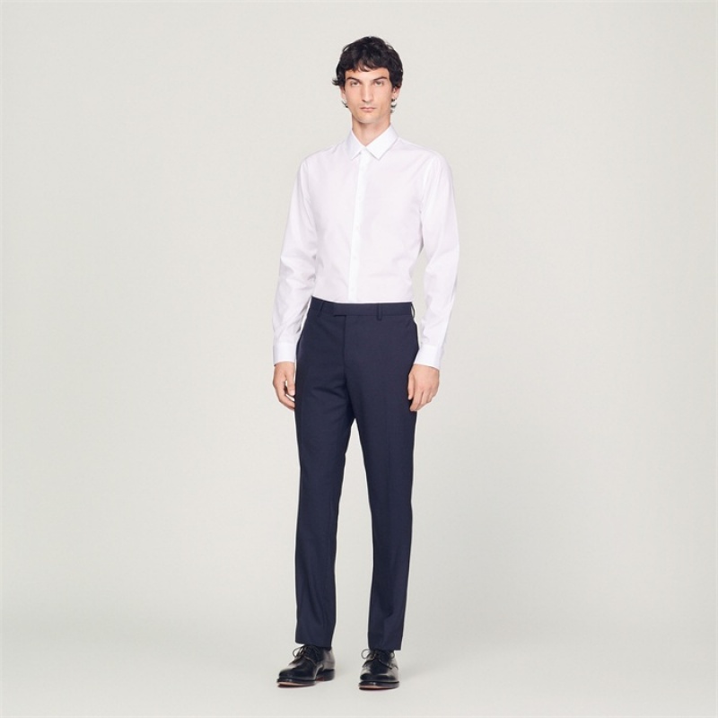 Sandro Classic wool suit pants Navy Blue | SN-SDO65225