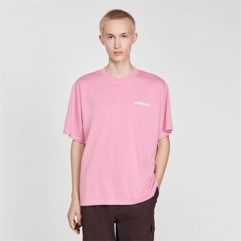 Sandro Cotton T-shirt Pink | SN-SDO65120