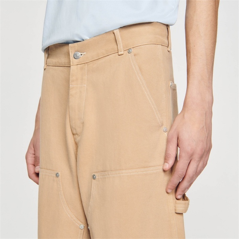 Sandro Cotton canvas carpenter trousers Beige | SN-SDO65392